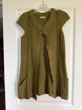 Royal Robbins Olive Green Sleeveless Knit Vest with Pockets